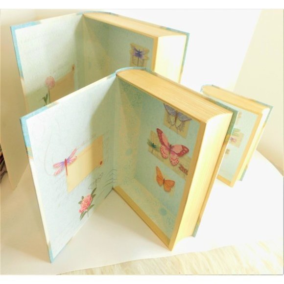 Punch Studio Metallic Butterfly Nesting Book Box Set of 3 - Picture 2 of 8